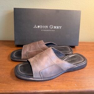 Men's Ashton Grey Light Gray Slide Sandals Size 12